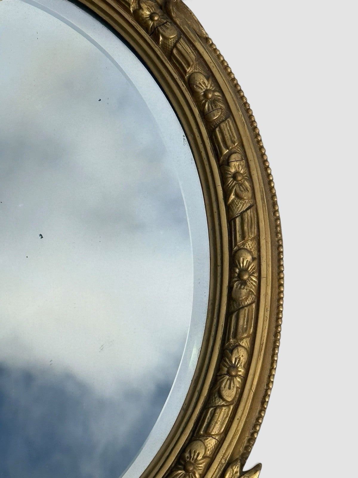 Antique Victorian Gilt Gesso Mirror 19th Century Ornate Decorative Circa 1880