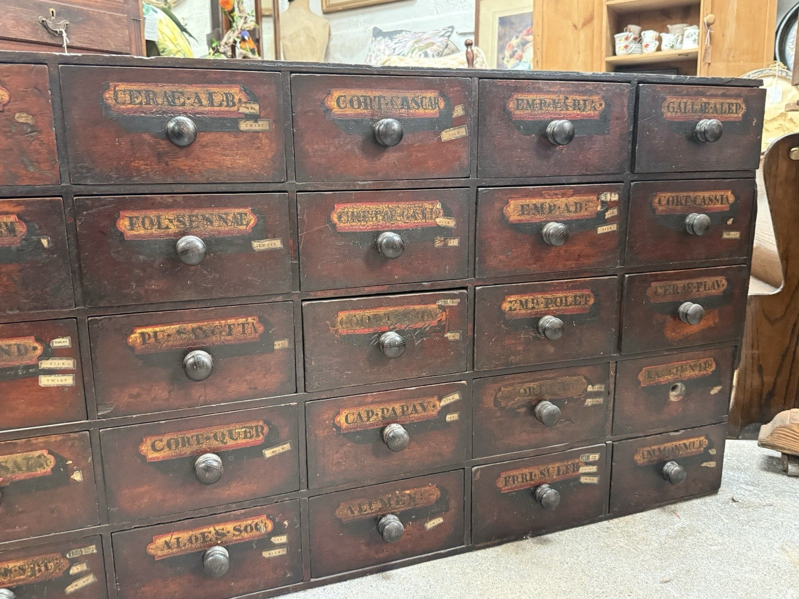 Victorian Apothecary Cabinet Antique Chemist Medicine Drawers Cupboard