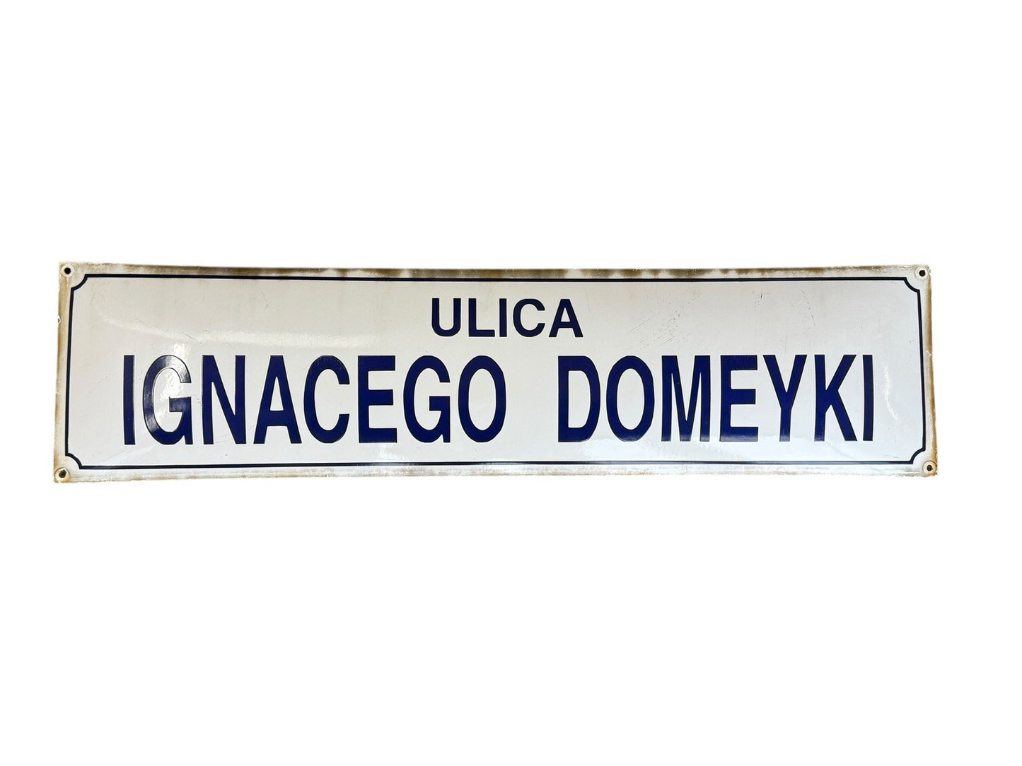 Vintage Polish Enamel Street Sign Antique Retro Wall Sign Collectible