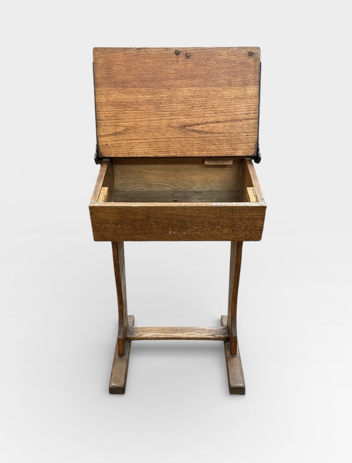 Antique Oak Child’s School Desk Early 20th Century Vintage Wooden Desk