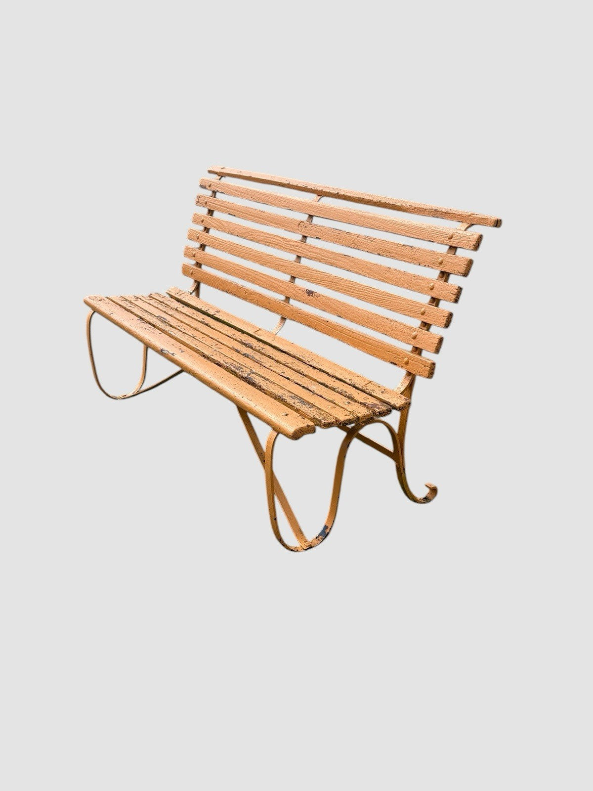 Antique Victorian Garden Bench Cast Iron Wood Outdoor Seat Patio Park Bench