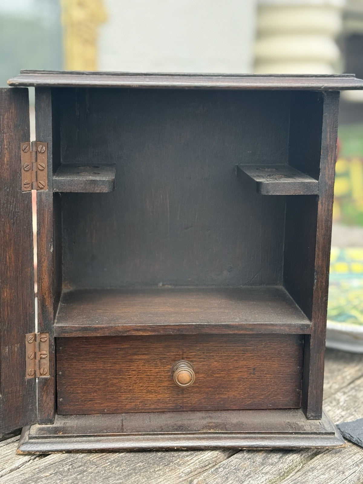 Antiques Smokers Pipe Cabinet