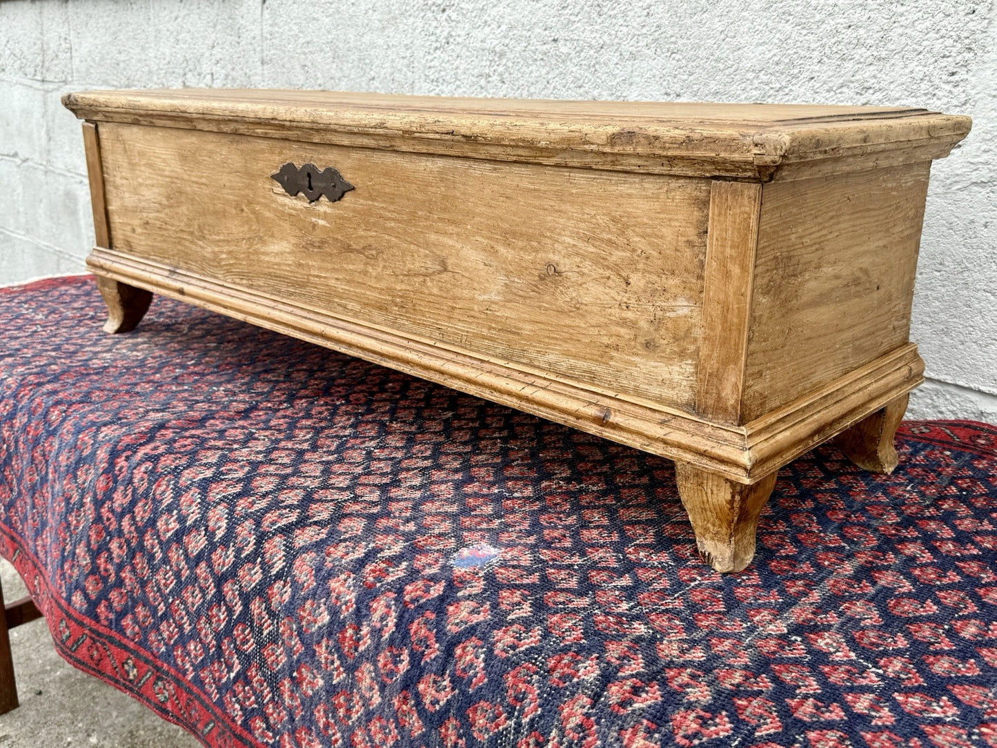 Antique Pine Blanket Box Musket Chest Gun Case 