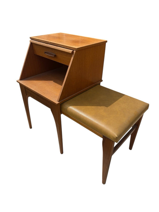 Vintage Mid Century Telephone Table Seat
