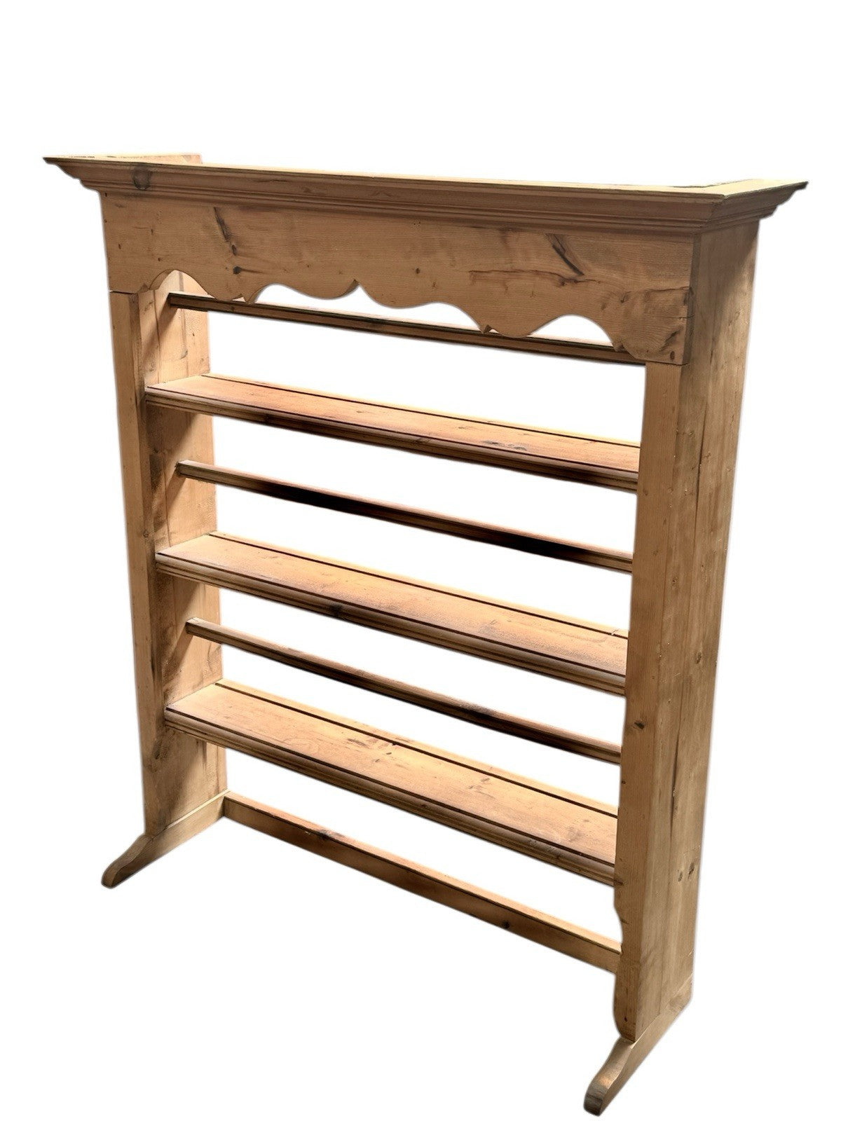 Pine Wall Hanging Plate Rack Vintage