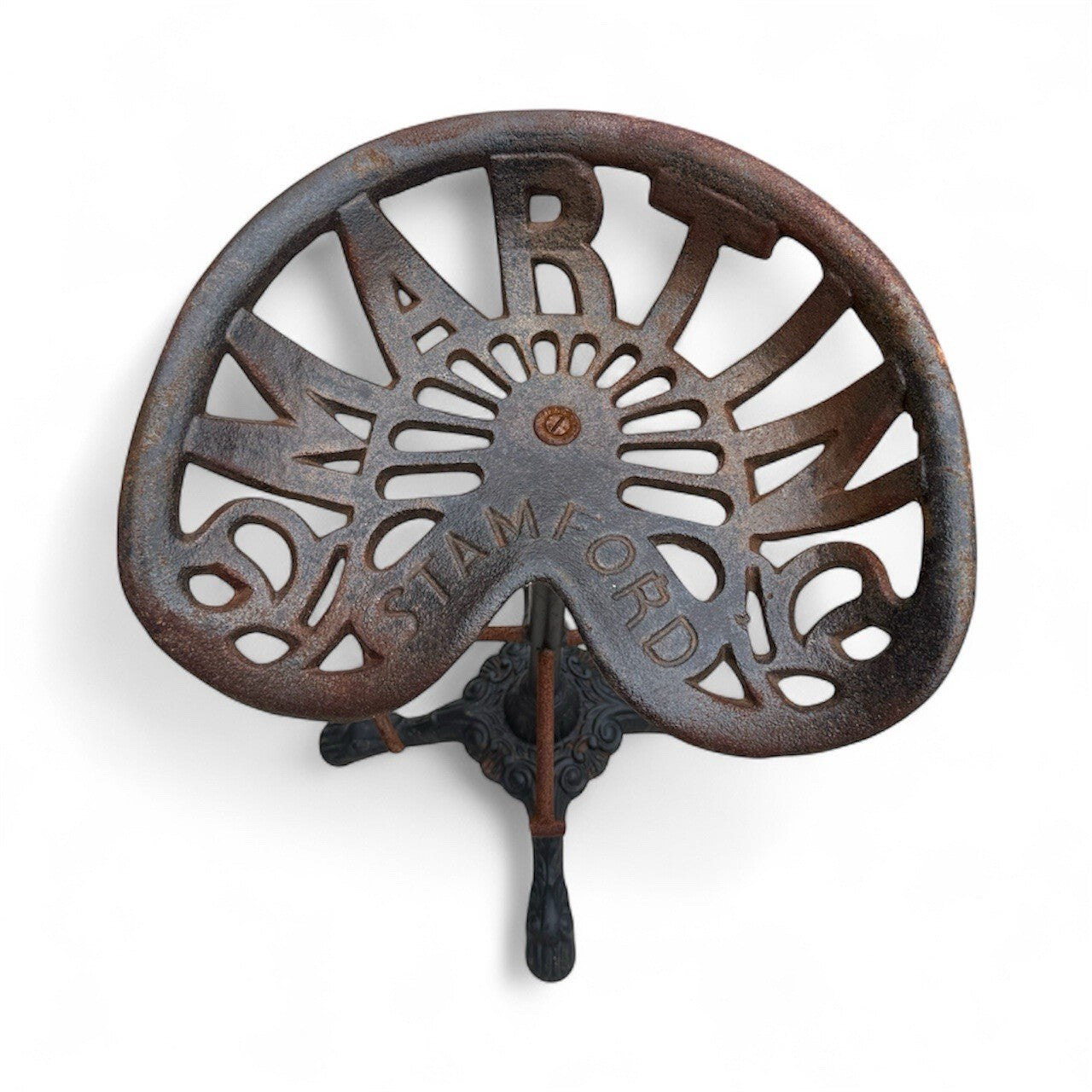 Pair Of Vintage Cast Iron Tractor Seat Stools