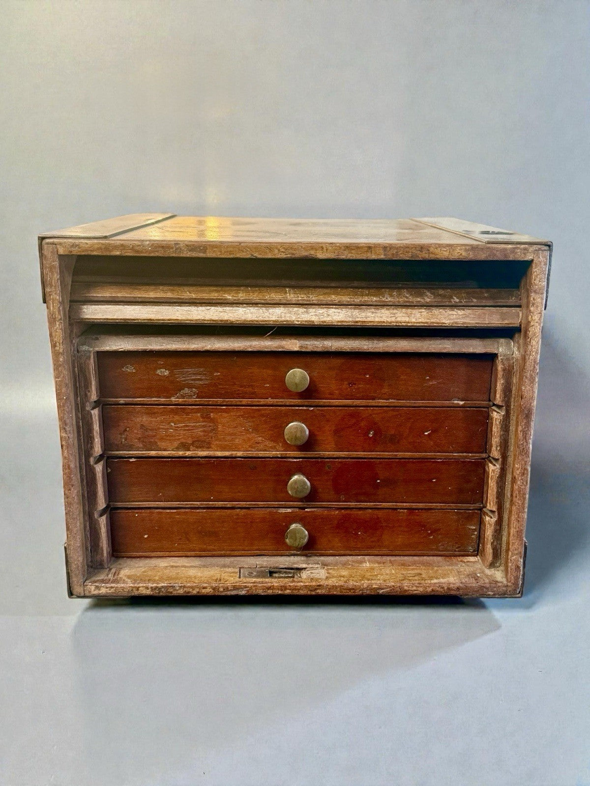 Vintage Collectors Cabinet Chest Small Drawers Display Storage