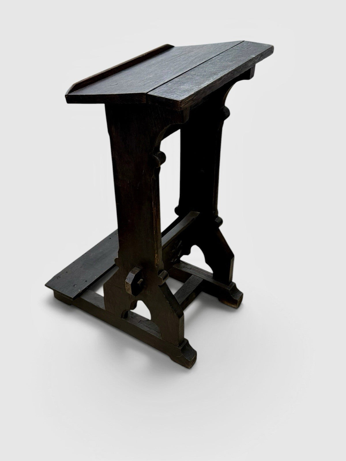 Antique Oak Prayer Desk Kneeler Ecclesiastical Religious Furniture