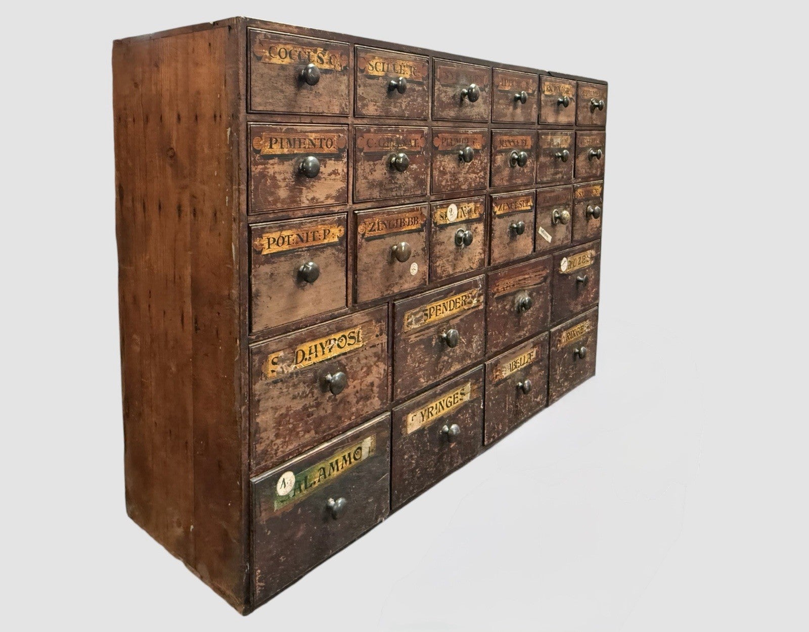 Victorian Apothecary Cabinet Antique Chemist Medicine Drawers Cupboard