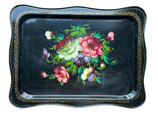 Vintage Soviet Union Toleware Tray