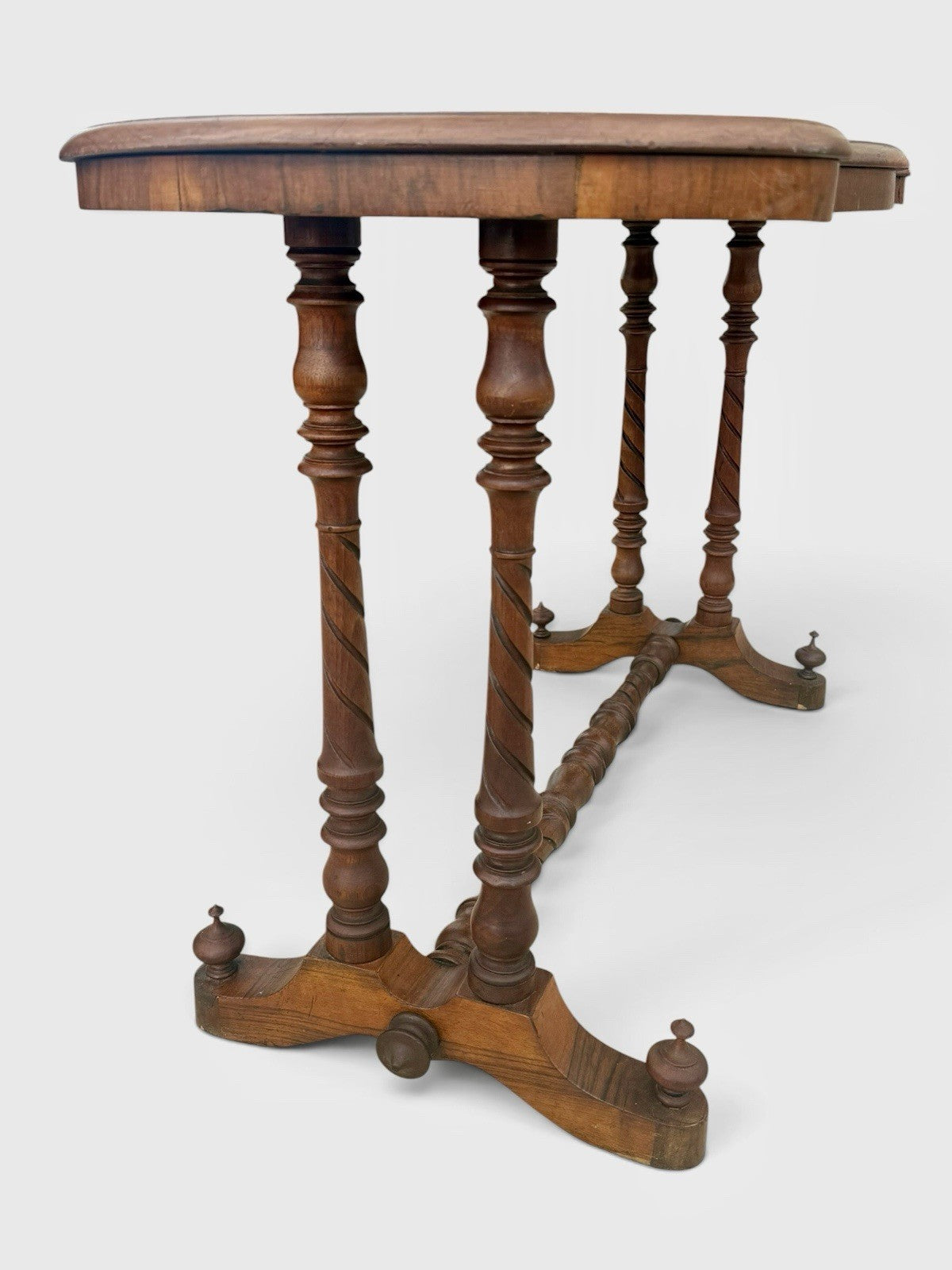 Antique Victorian Walnut Games Chess Table 19th Century Inlaid Board Side Table
