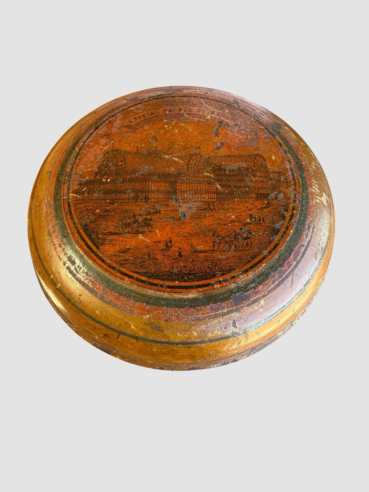 Antique Treen Wooden Box 19th Century Hand Carved Storage Collectible Vintage