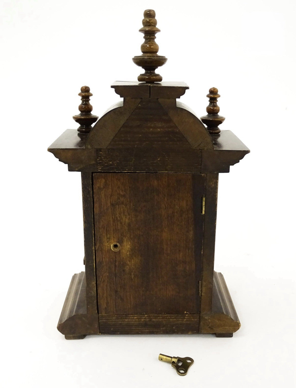 Junghams Cased Walnut Mantle Clock Working With Key 