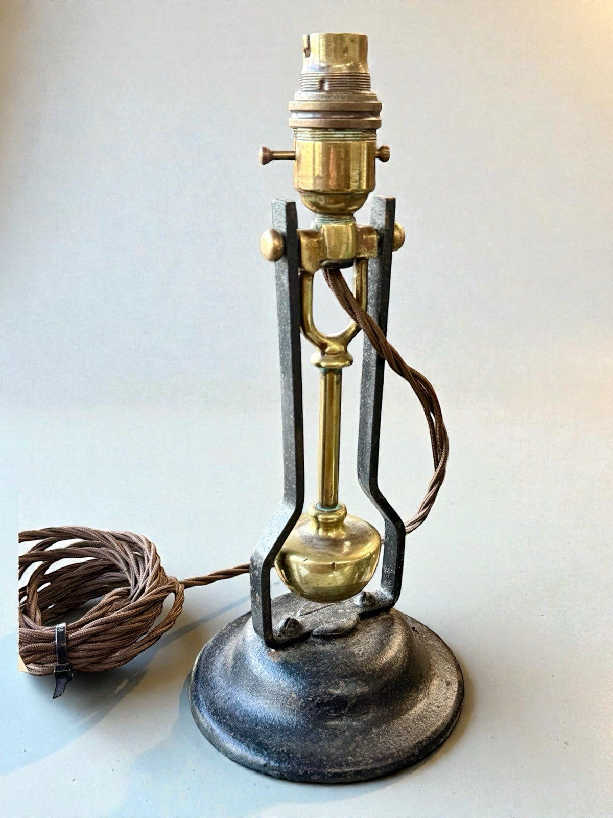 Maritime Solid Brass Gimbal Table Lamp Nautical Vintage Industrial