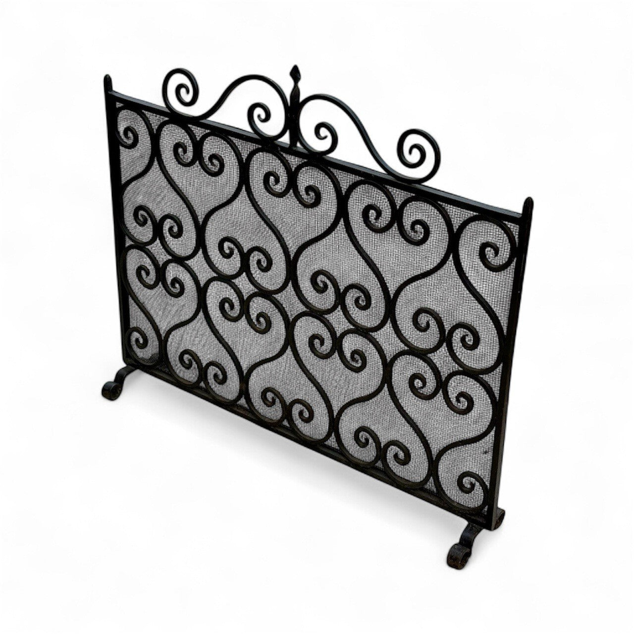 Antique Wrought Iron Fire Screen