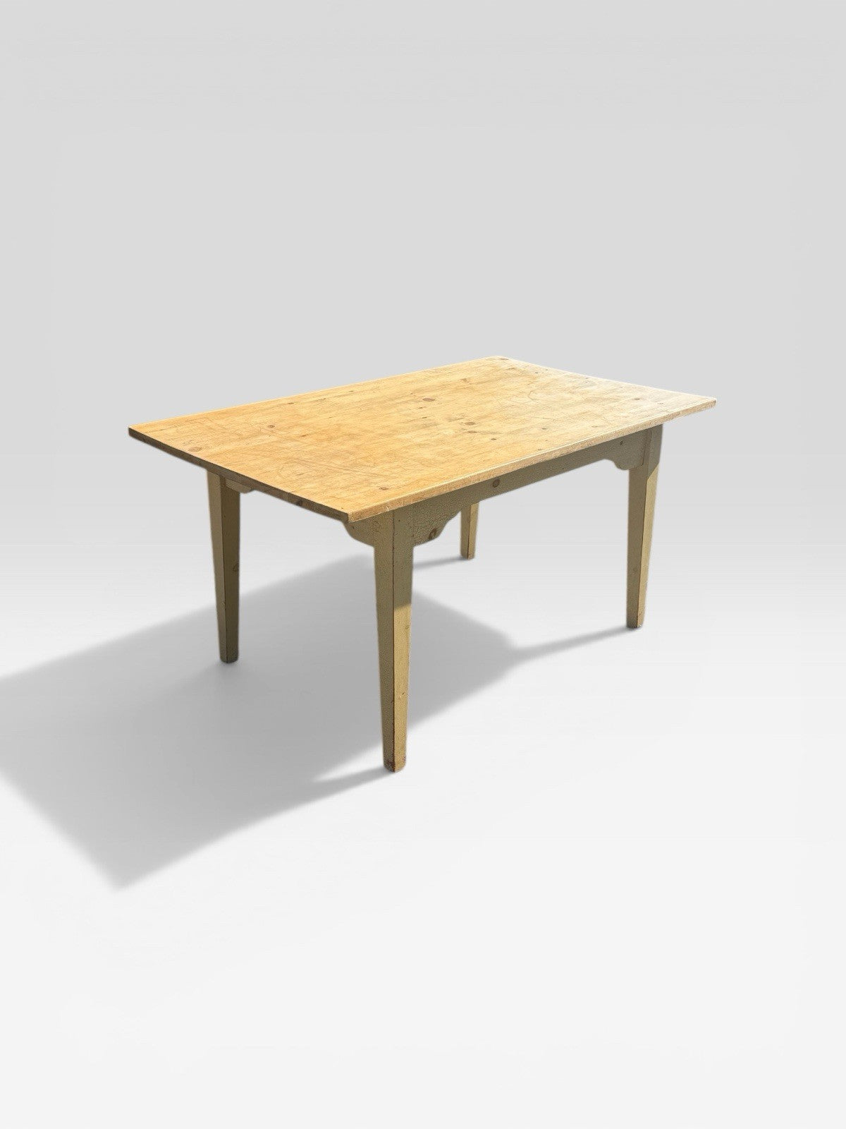 Retro Pine Farmhouse Table Rustic Kitchen Dining Country Vintage