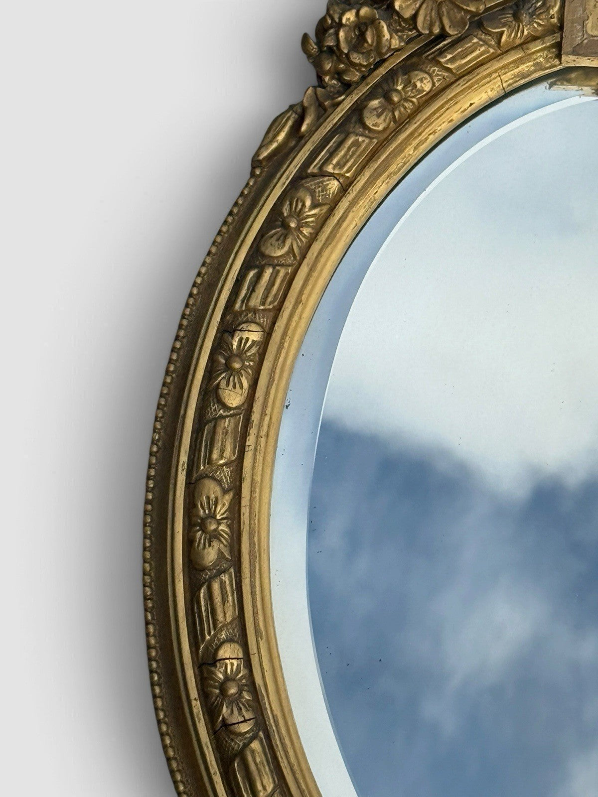 Antique Victorian Gilt Gesso Mirror 19th Century Ornate Decorative Circa 1880