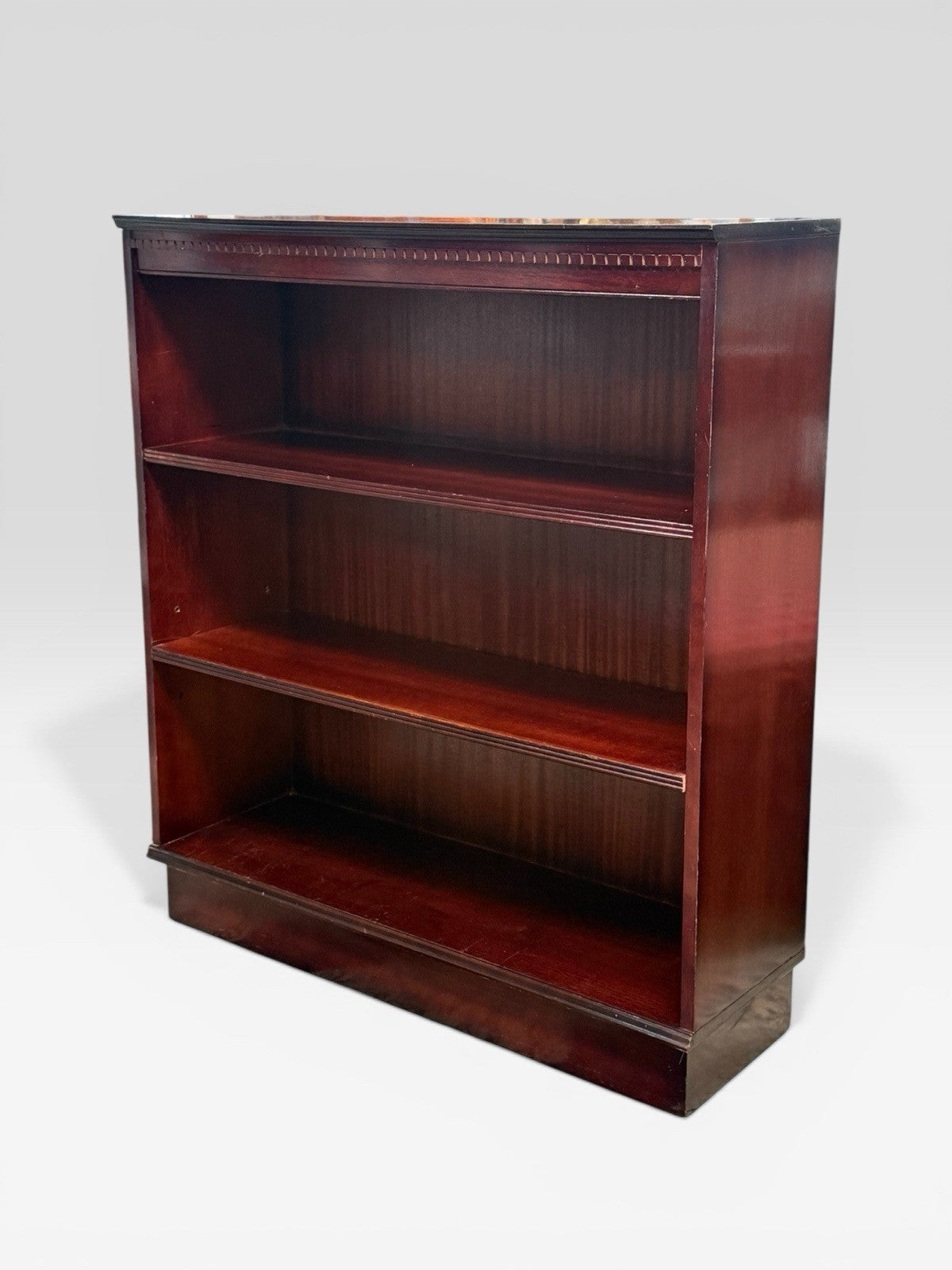 Vintage Solid Wood Bookcase Open Shelving Display Cabinet Rustic Storage Unit