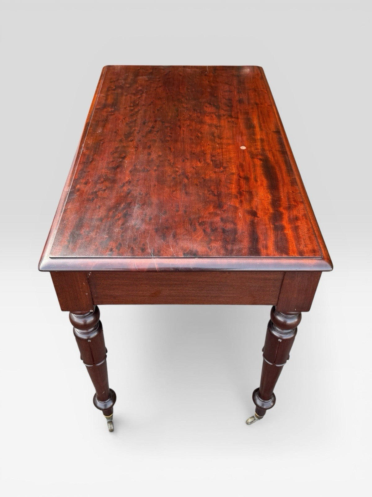 Antique Mahogany Side Table by J A Mein Edinburgh Cabinet Maker Victorian