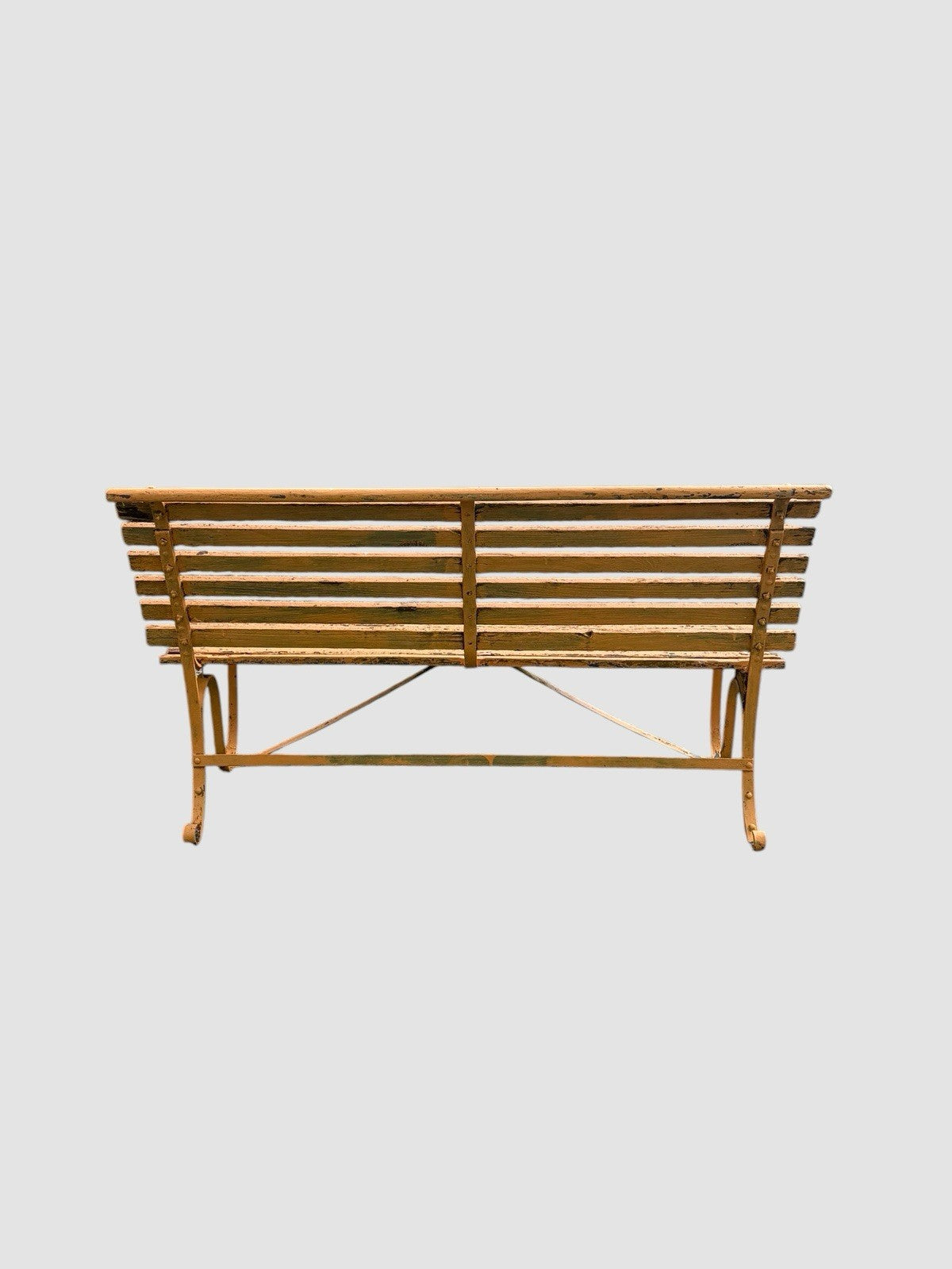 Antique Victorian Garden Bench Cast Iron Wood Outdoor Seat Patio Park Bench