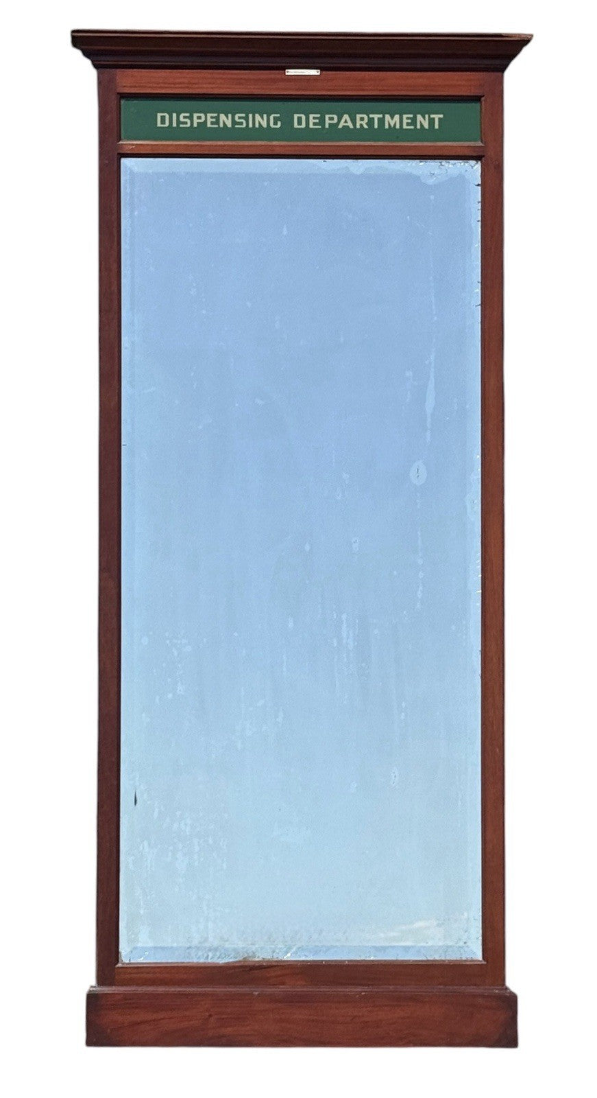 Antique Pharmacy Dispensing Department Mirror Mahogany Chemist Shop