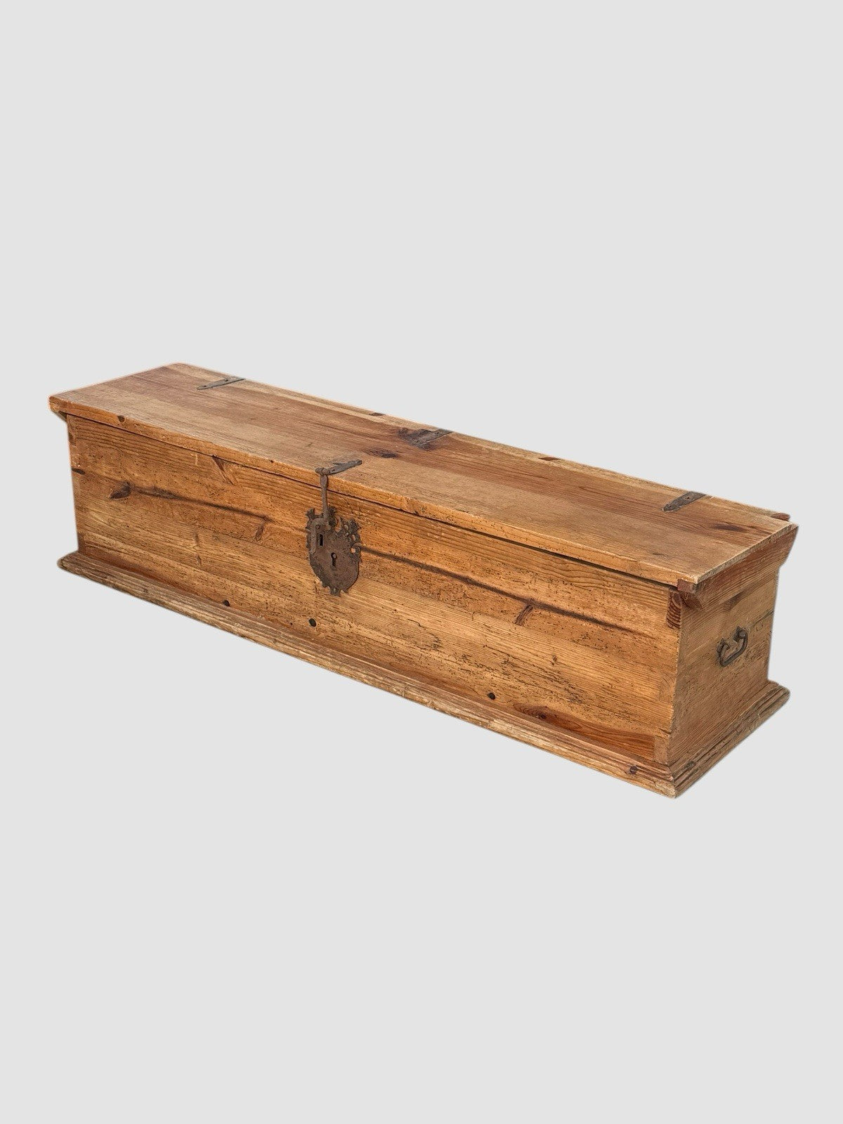 Antique Pine Large Chest Storage Trunk Rustic Blanket Box Coffee Table UK