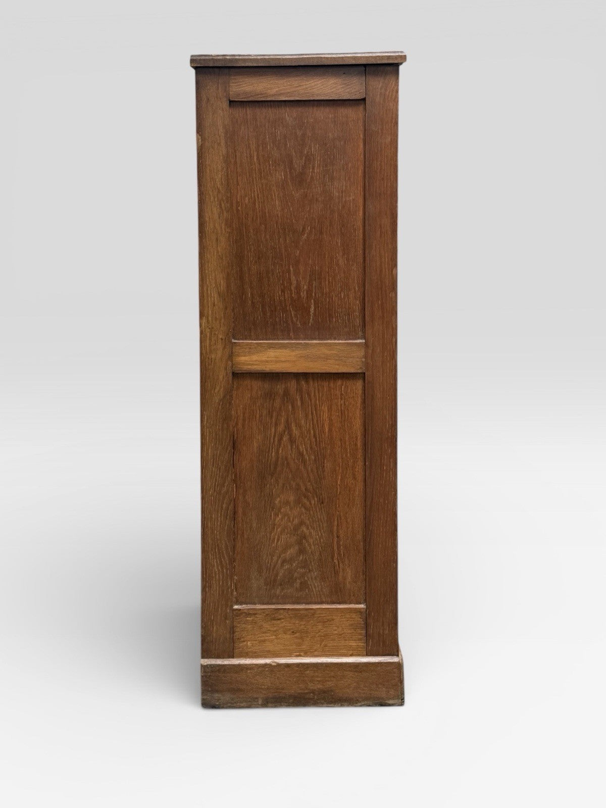 Vintage Oak Tambour Filing Cabinet Roll Top Office Storage