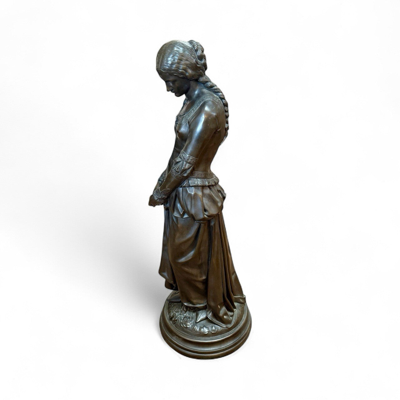 Bronzed Resin Statue The Pensive Chatelaine