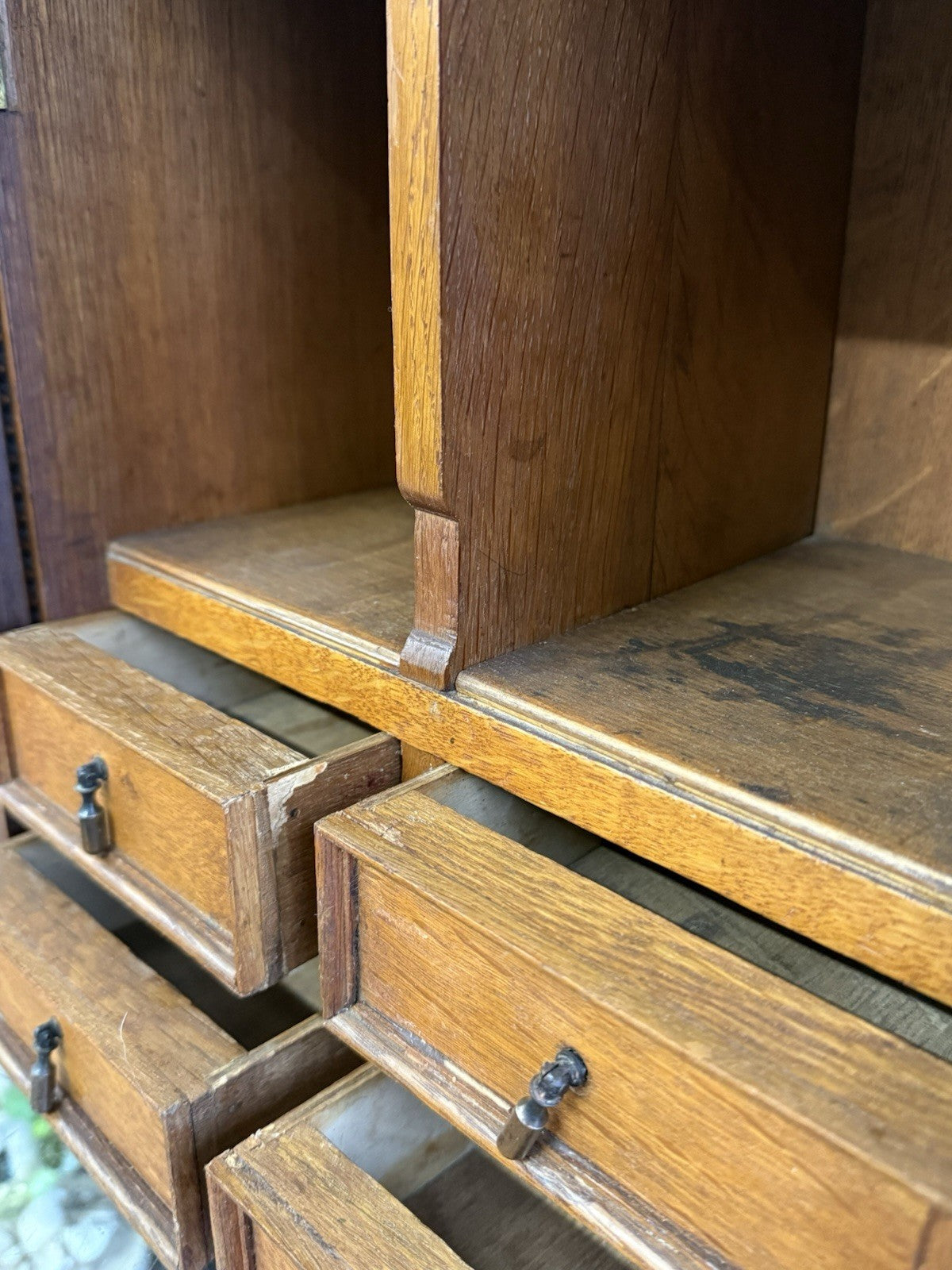 Antique Pipe Smokers Cabinet Tobacco Storage Display Case