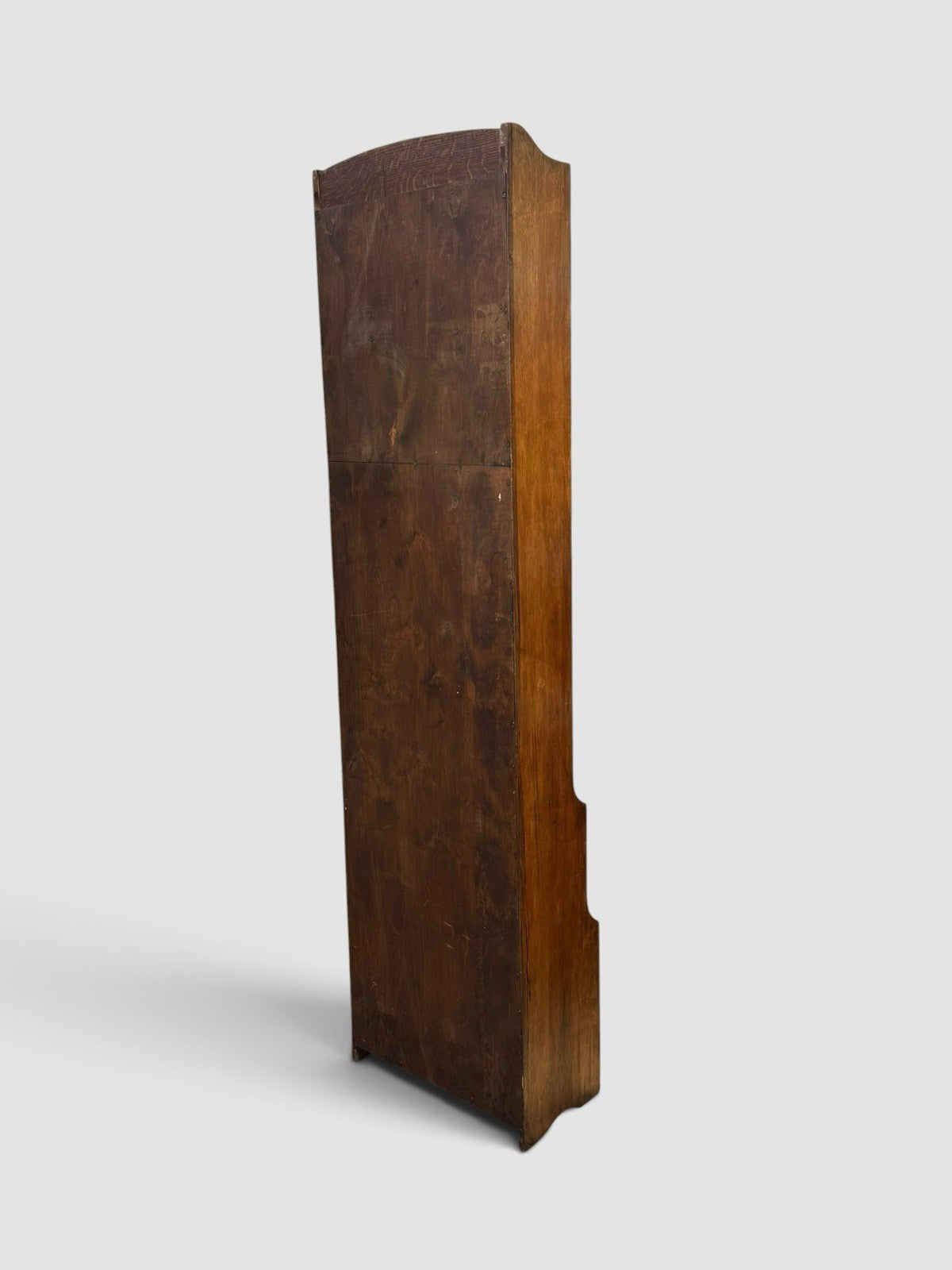 Antique Art Deco Waterfall Bookcase Vintage Oak 1910s Open Shelving