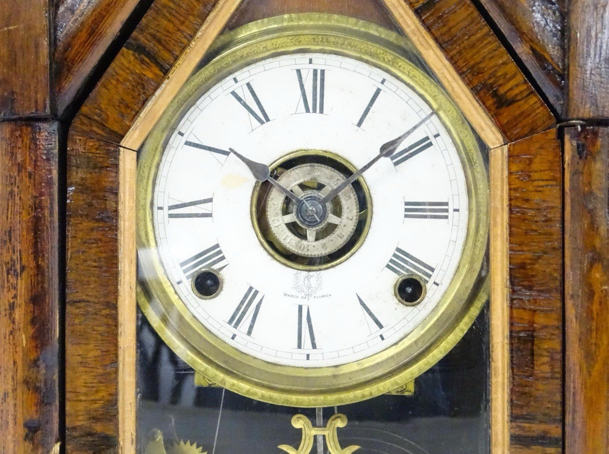 Portuguese Batalha Mantle Clock By Carvalho E Irmao 8 Day Movement