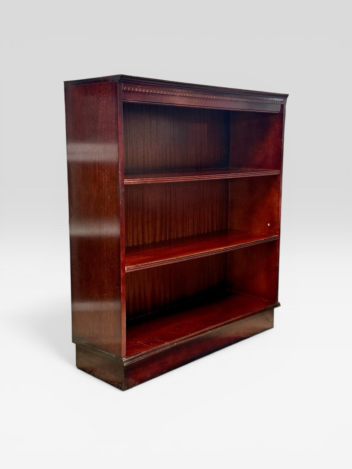 Vintage Solid Wood Bookcase Open Shelving Display Cabinet Rustic Storage Unit
