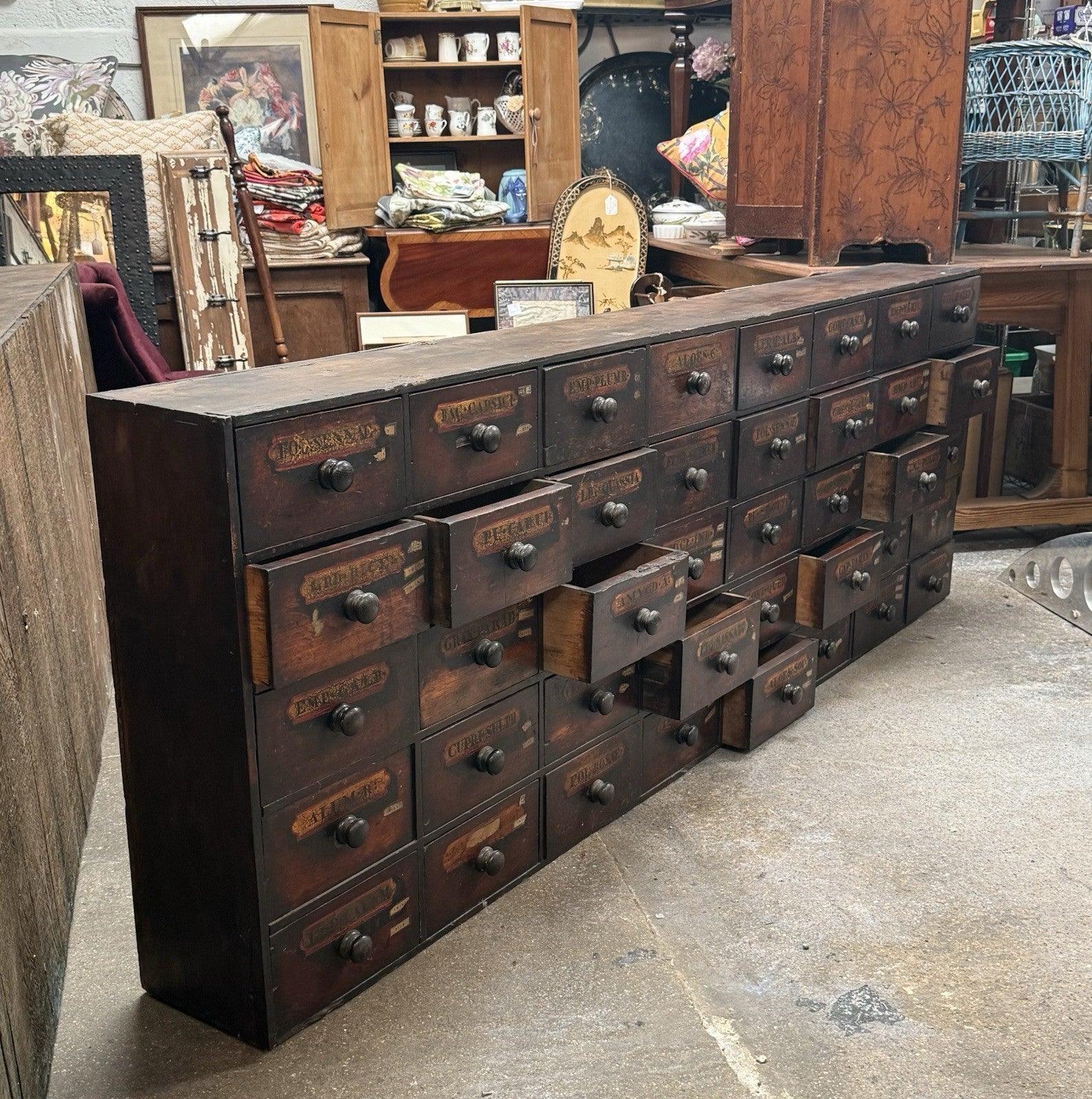 Victorian Apothecary Cabinet Antique Chemist Medicine Drawers Cupboard