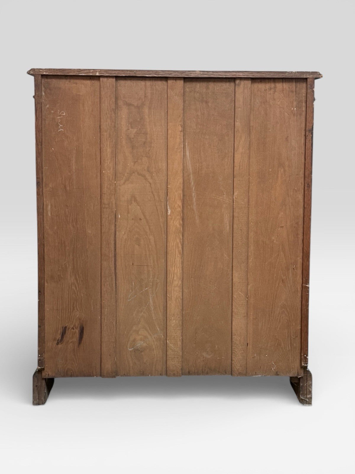 Antique Arts and Crafts Oak Bookcase Open Shelving