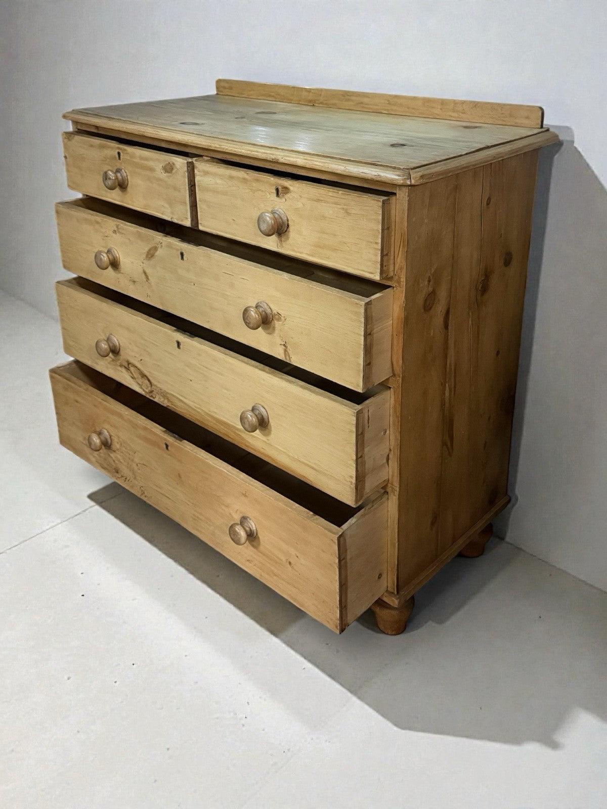 Antique Victorian Pine Chest of Drawers Original Period Furniture