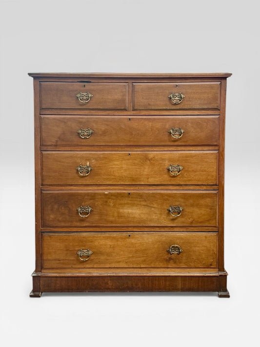 Large Victorian Mahogany Chest of Drawers Antique 19th Century Storage Unit
