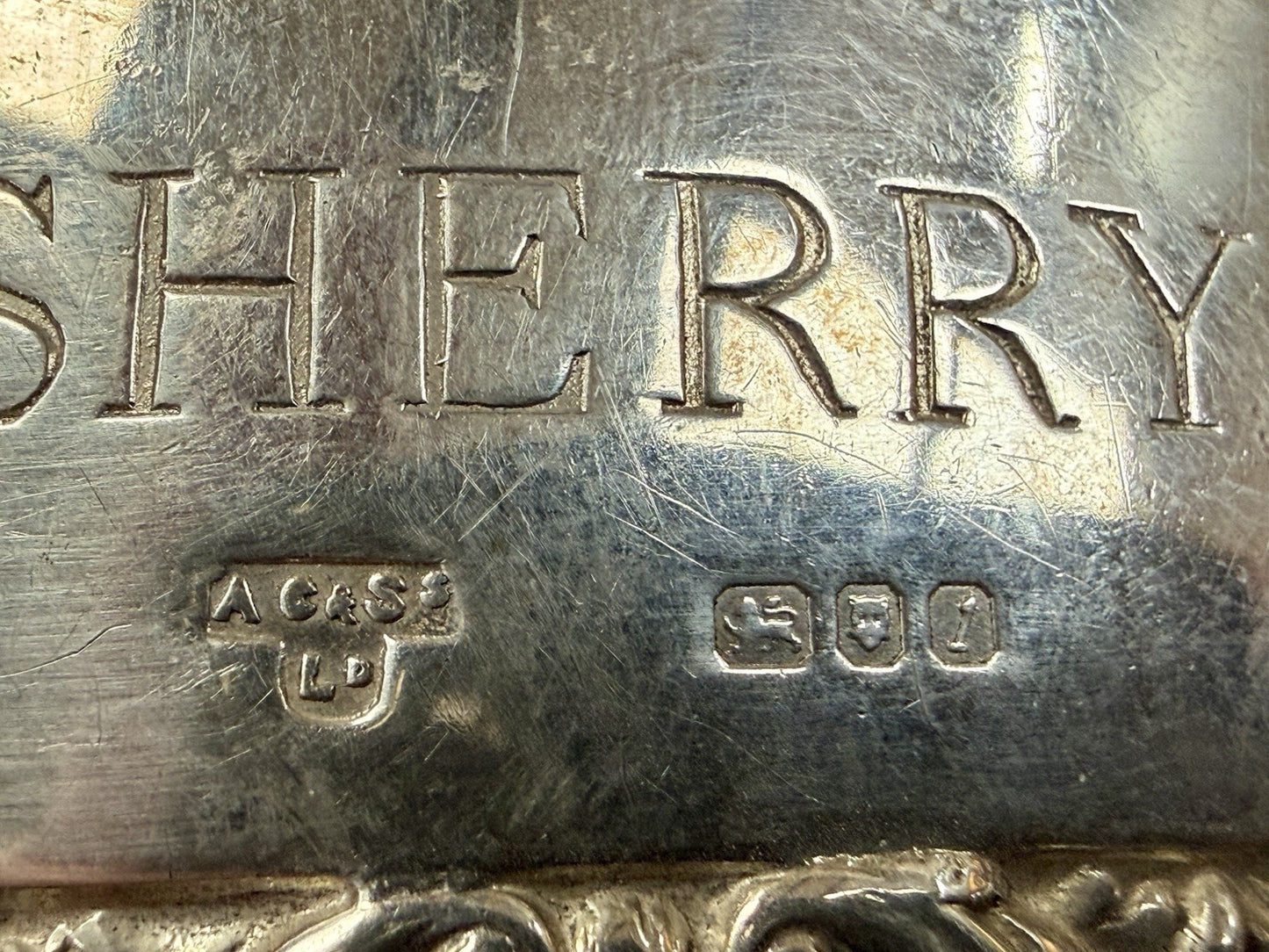 Silver Sherry Decanter Label