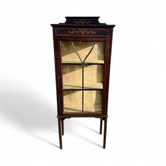 Edwardian Inlaid Mahogany Display Cabinet
