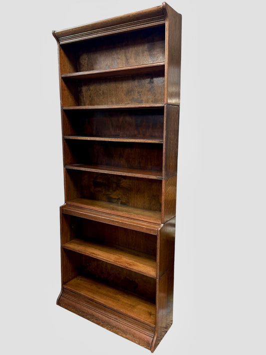 Antique Mahogany Waterfall Stacking Bookcase Graduated Sections Display Cabinet
