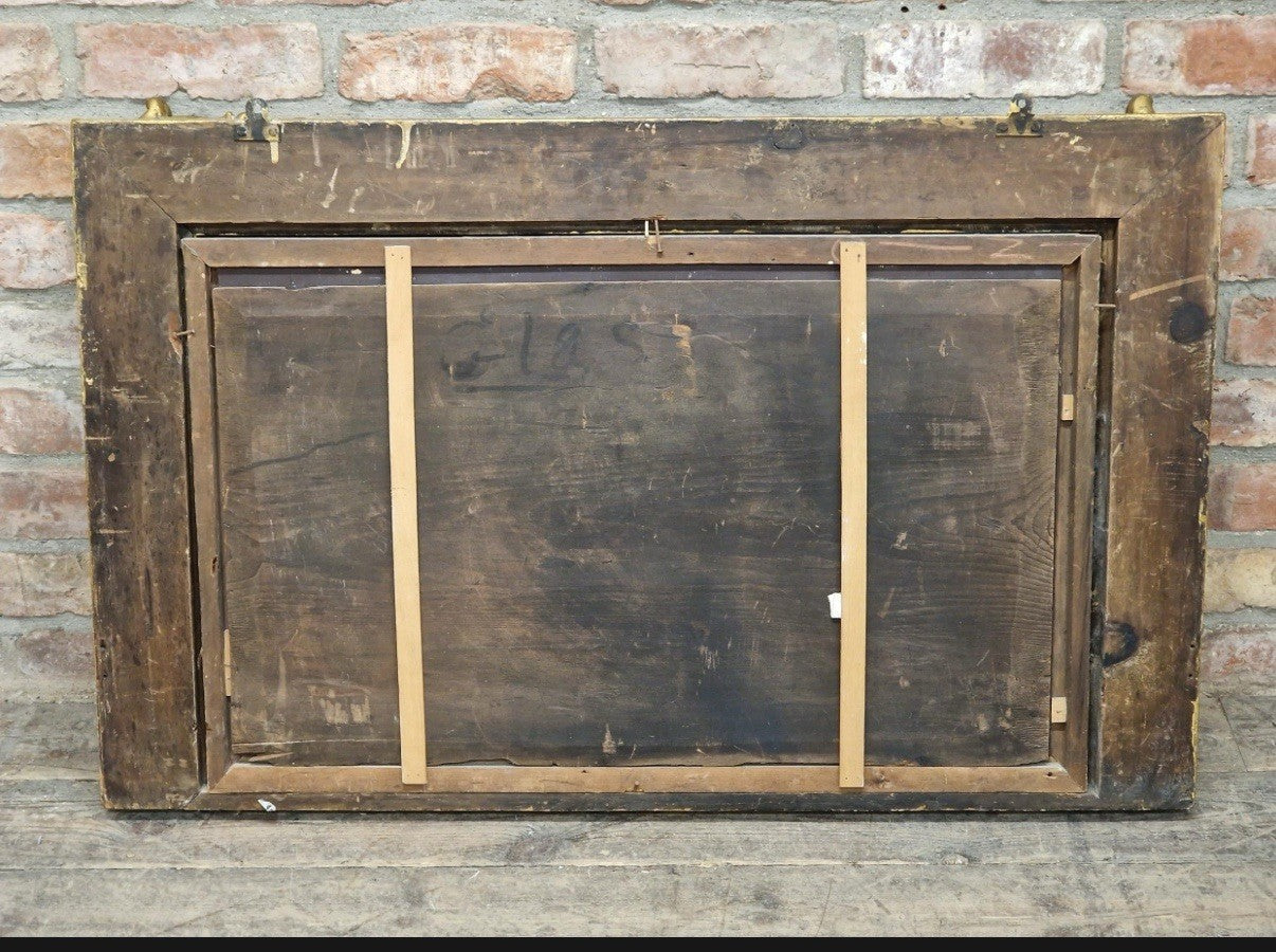 Antique 19th C Gilt And Gesso Mirror