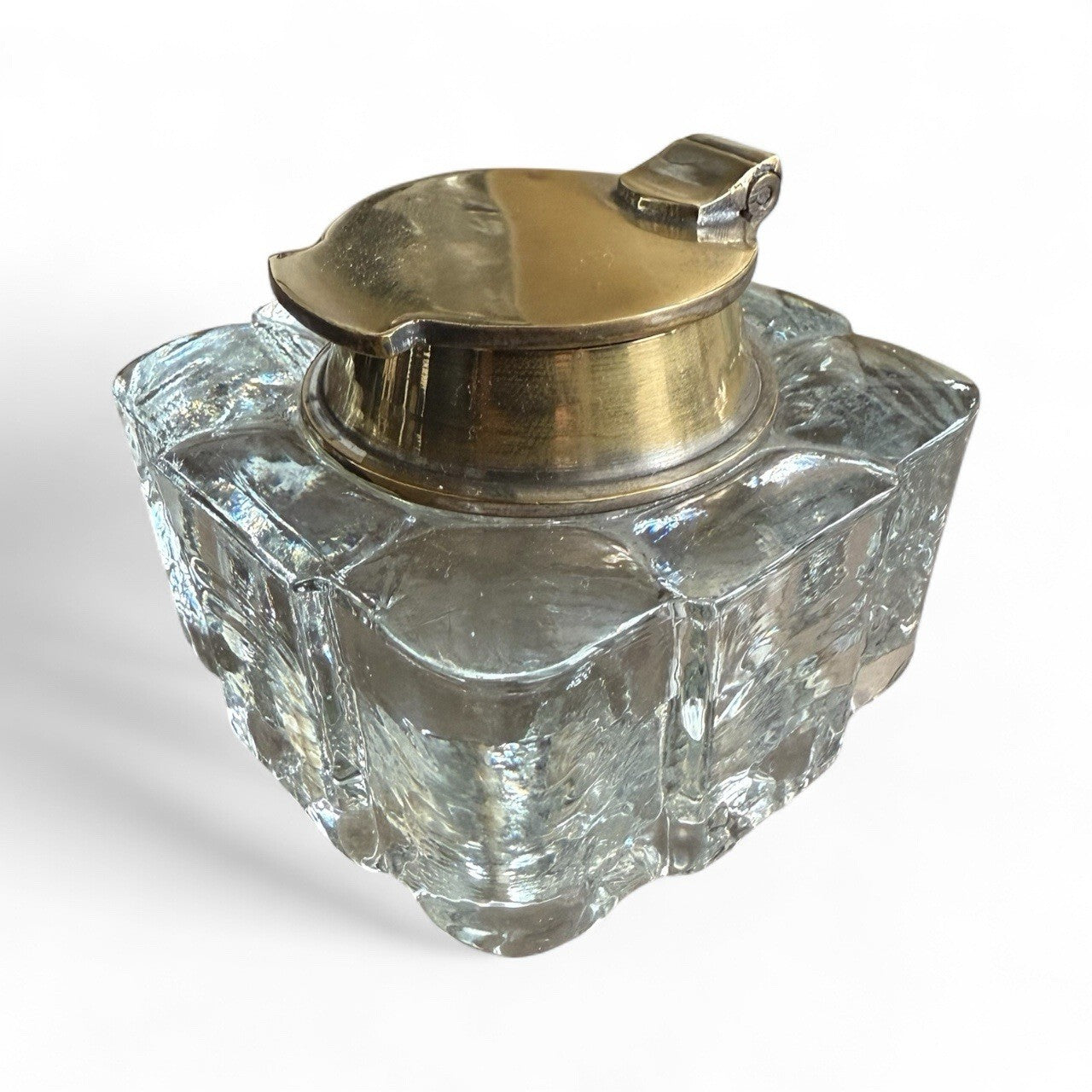 Antique Cut Glass Inkwell