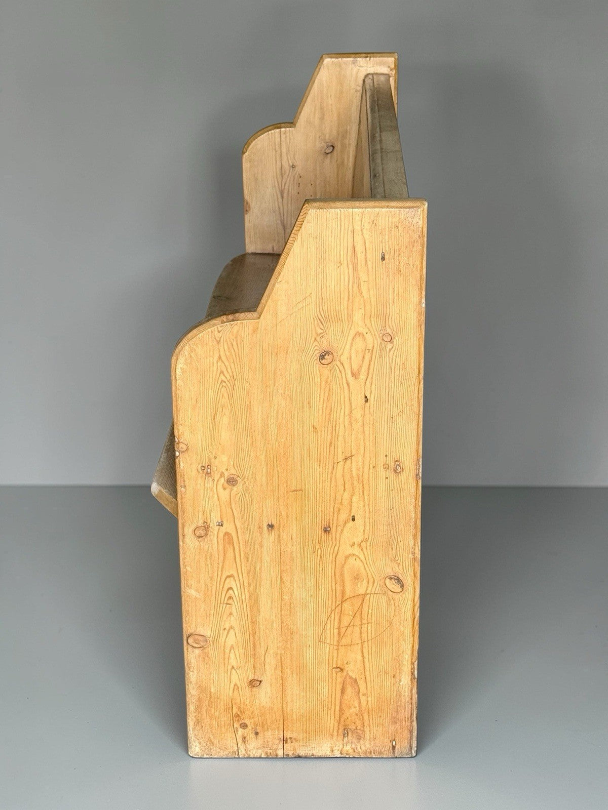 Antique Pine Church Pew Solid Wood Chapel Bench Rustic Seating Vintage