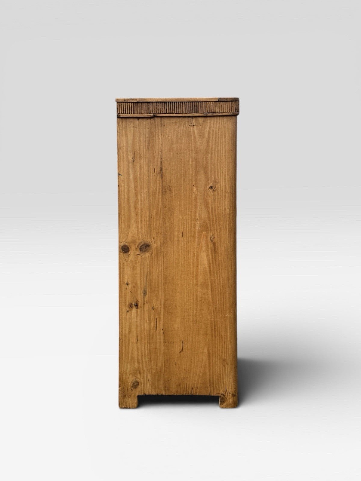 Pair Antique Pine Bedside Cabinets Rustic Victorian Nightstands Storage Unit