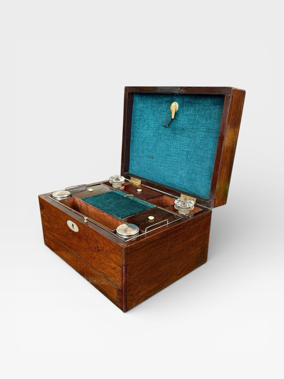 Victorian Rosewood Vanity Box Antique c1860 Jewellery Dressing Box