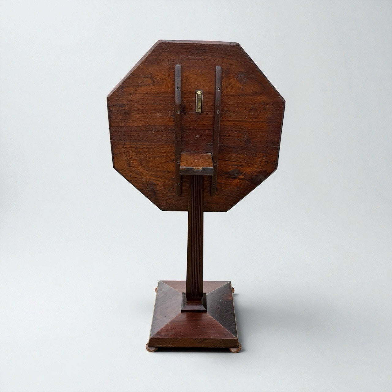 Antique Tilt Top Carved Oak Table 