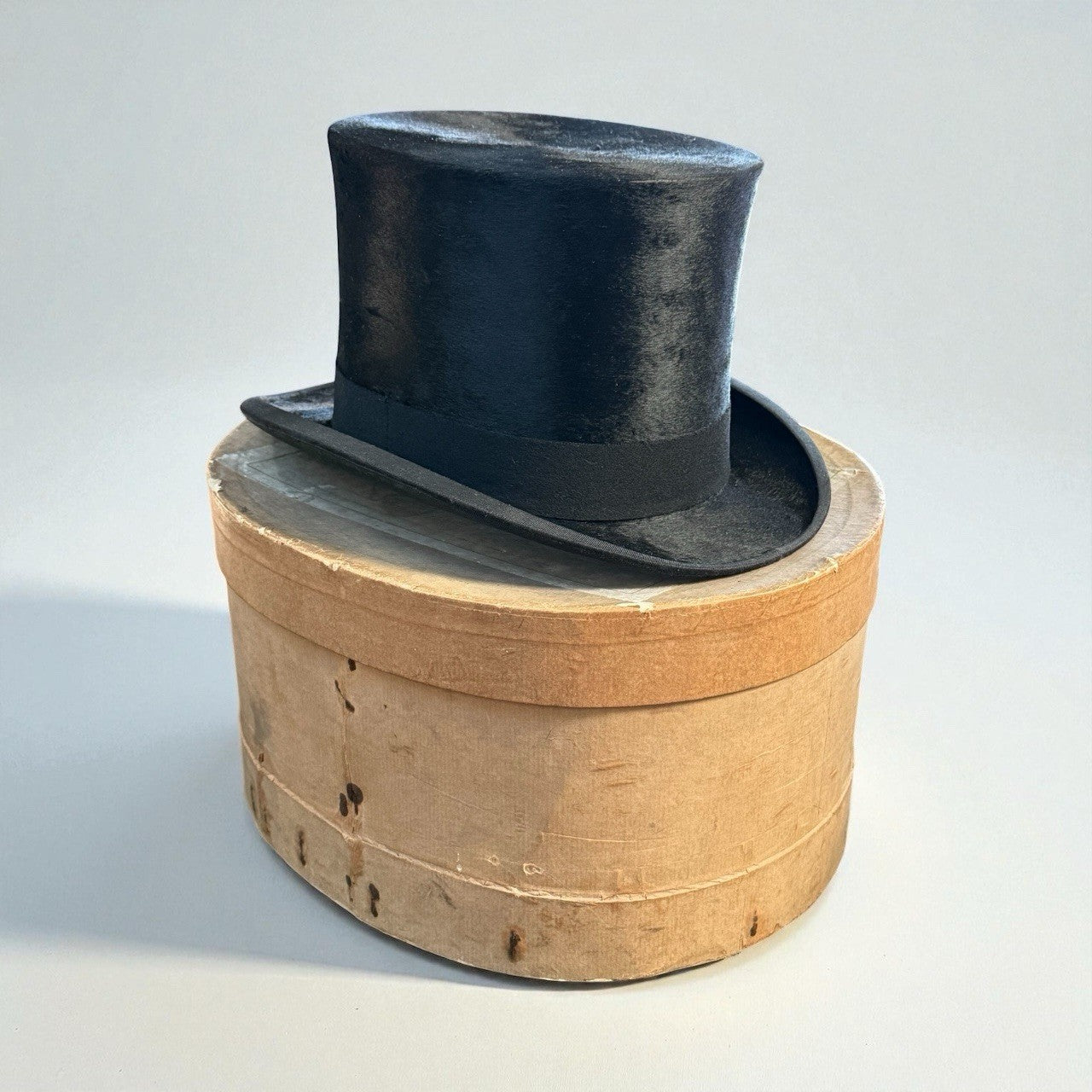 Antique Tress & Co London Top Hat with Original Box Victorian Gentleman Hat