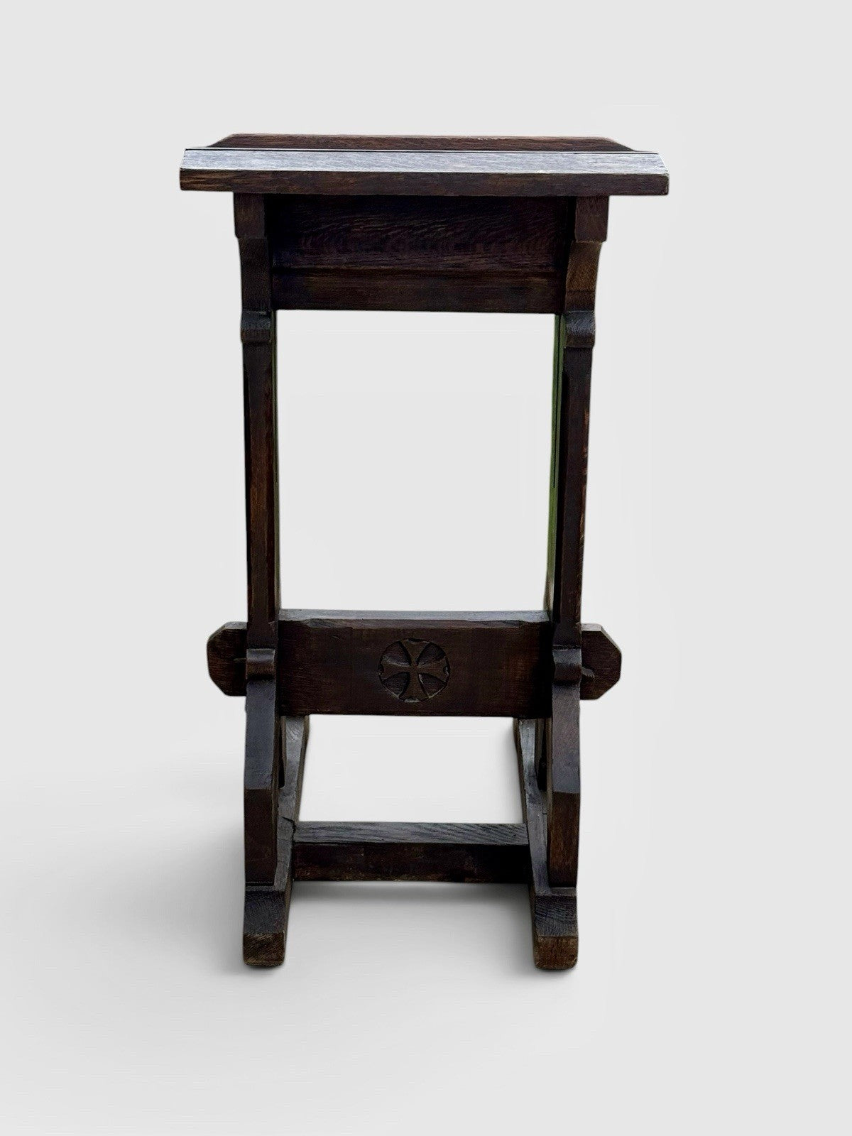 Antique Oak Prayer Desk Kneeler Ecclesiastical Religious Furniture