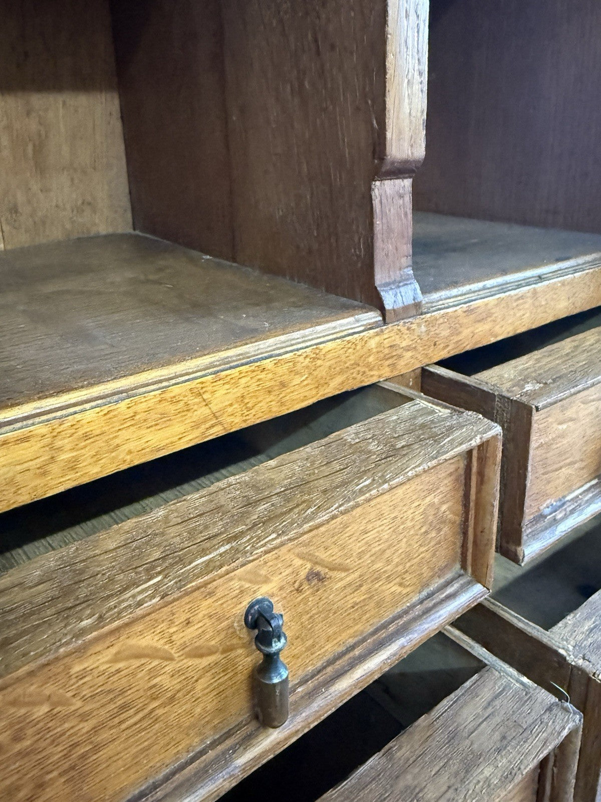Antique Pipe Smokers Cabinet Tobacco Storage Display Case