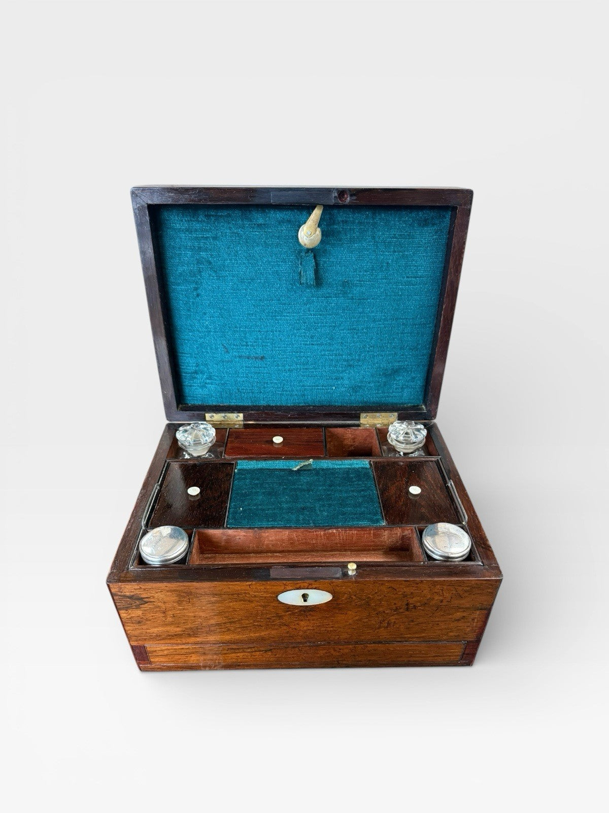 Victorian Rosewood Vanity Box Antique c1860 Jewellery Dressing Box