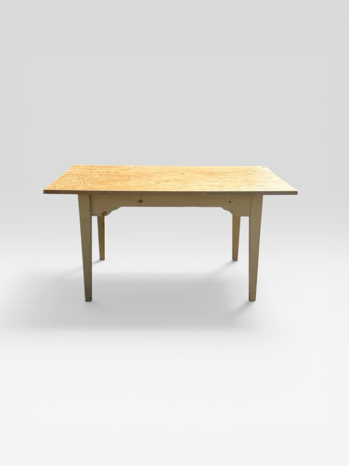 Retro Pine Farmhouse Table Rustic Kitchen Dining Country Vintage